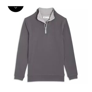 Peter Millar Kids Perth Quarter Zip Pullover Gray Performance Sweater Sz M 8-10